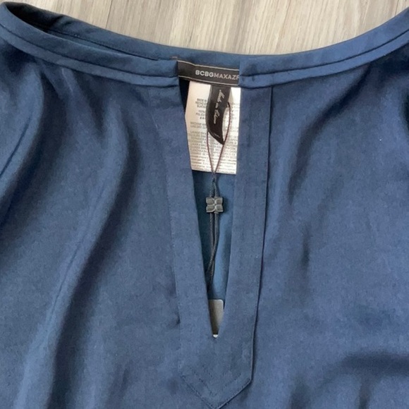 BCBGMaxAzria Navy Midi Dress size M/L NWT - Picture 11 of 12